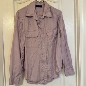 Lane Bryant Purple Casual Button Down Shirt - EUC